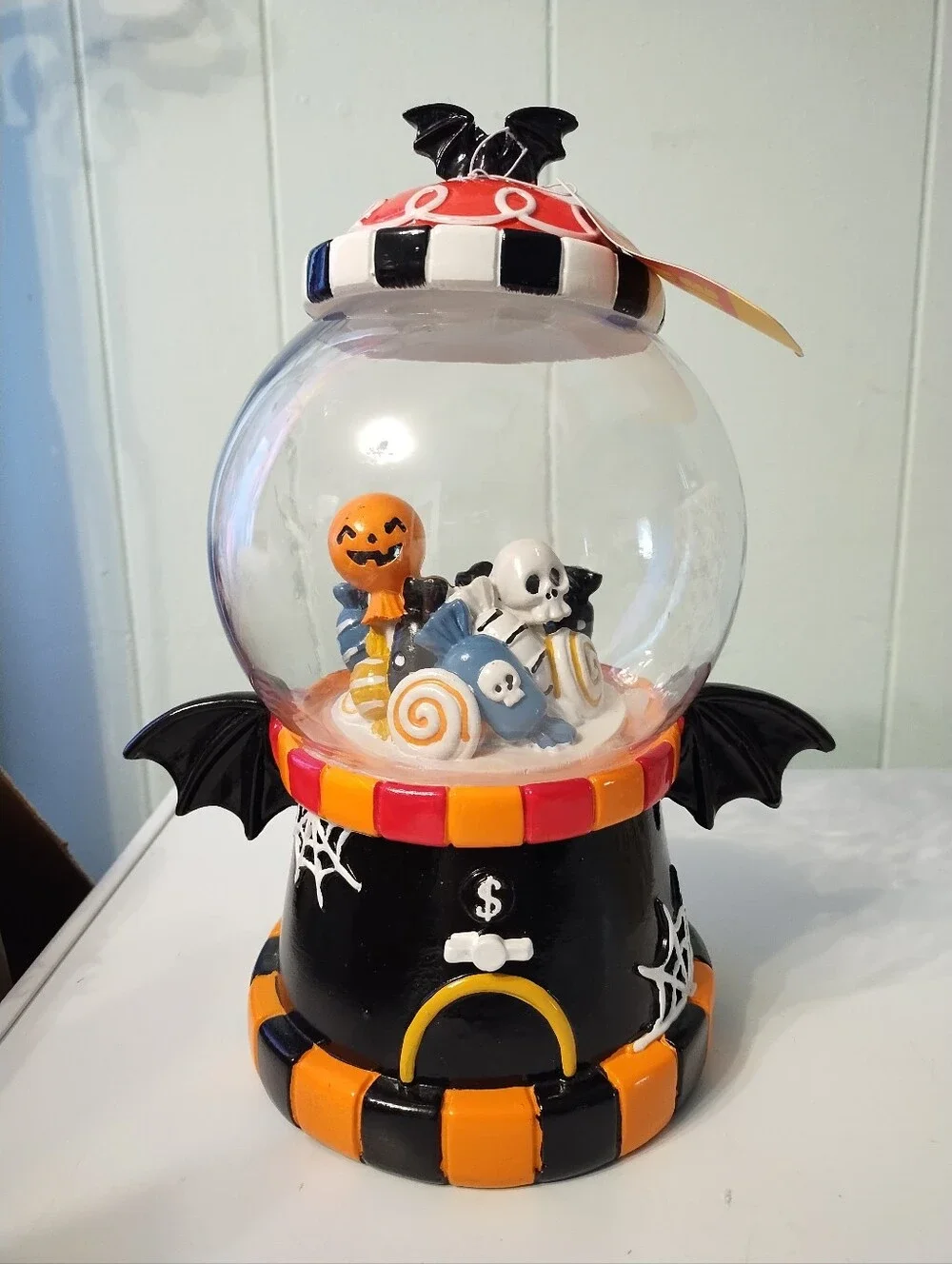 NWT Candy Corn Lane Halloween Decor Gumball Machine